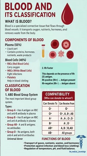 blood and its classification #medicalshorts #biology #medical #medicaleducation #blood