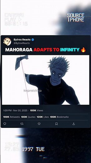 Mahoraga Adapts To Infinity 🔥♾️ #jujutsukaisen #anime #animeedit #jjk