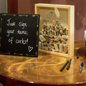 Personalized Wine Cork Holder Shadow Box (9" x 6", Browning Design), Wedding Gift for Couple - Also Bridal Shower and Engagement Gift