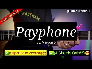 Payphone - Maroon 5 (Super Easy Chords)😍 | 4 Chords Only!!! | Guitar Tutorial