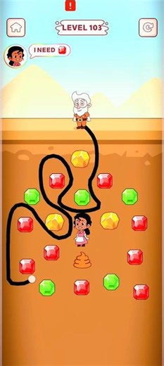 pull the gold game level 103 #save the beauty girl game interesting game level cross 😱#