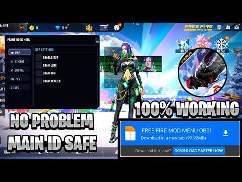 OB51 FREE FIRE MOD MENU 🔥 UNLIMITED DIAMOND HACK 🔥 FF MOD MENU APK 2025
