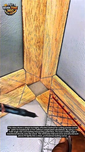 Perfect Corner Wood Cutting Trick | Baseboard Miter Hack for Beginners (No Guesswork!)