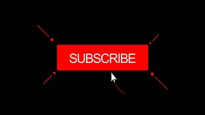 Subscribe Button and Bell Pressed by Mouse Arrow with Cool animation, with Alpha Channel