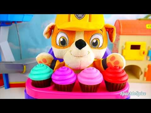 Learning colors for kids with paw patrol cupcakes