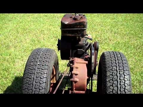 1955 David Bradley walk behind garden tractor test drive