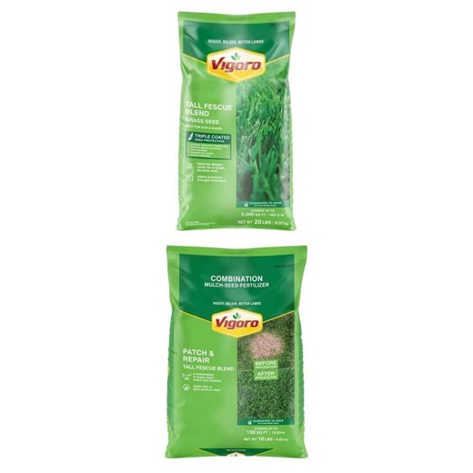 Vigoro 20 lbs. Tall Fescue Grass Seed Blend and 10 lbs. Patch and Repair Tall Fescue Grass Seed Mix Combo - The Home Depot