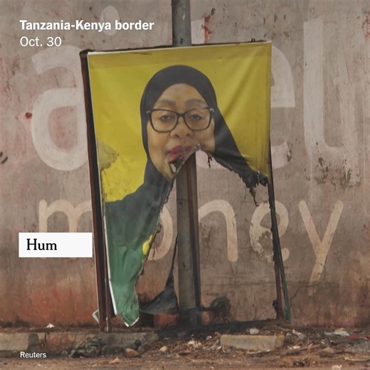 Violence continued in Tanzania for a third day amid election unrest. Security forces fired on demonstrators, killing at least 10 people, according to the UN. But opposition leaders said the death toll could be far higher. https://nyti.ms/4qDiQ0q | The New York Times