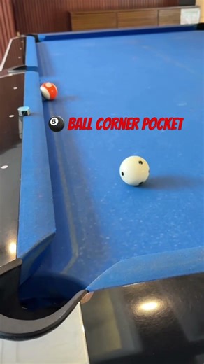 8 ball to the corner pocket