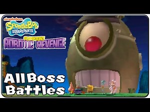 Spongebob Squarepants Plankton's Robotic Revenge (3DS) All Bosses