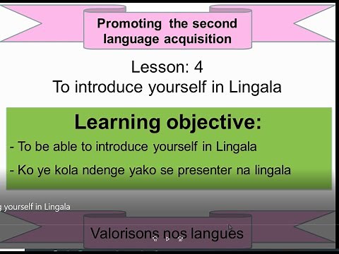 Lingala in 10 minutes: Lesson 4- Introducing yourself in Lingala