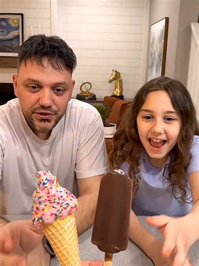 Which one is real ice cream_😂❤️ Why are the girls scared of? #tiktokprank #KidsPrank #FamilyVibes #USA #UK
