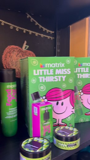 🎁 November Product of the Month: Matrix Holiday Gift Sets! 🎁 Give the gift of good hair days this season with our Matrix “Little Miss” collections – perfectly packaged and ready to slay! 💇‍♀️✨ ✨ Little Miss Sleek – Say goodbye to frizz and hello to smooth, straight strands that last! 💫 Little Miss Glow Getter – Lock in that color and shine bright for up to 8 weeks. 🎀 Little Miss Bouncy – Define and protect your curls with a touch of Manuka honey magic. 💧 Little Miss Thirsty – Quench dry st