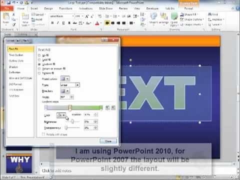 Adding Text Effects to your text in PowerPoint