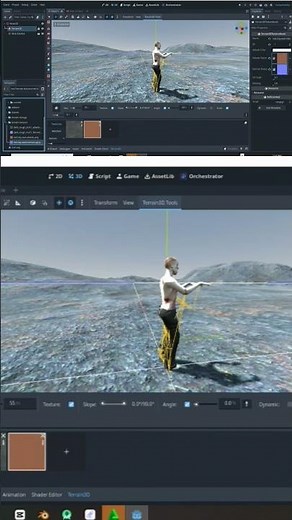 Open world Terrain 3d Texturing and Texture painting in Godot Engine #godot #terrain3d