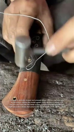 Handcrafted metal wire inlay work