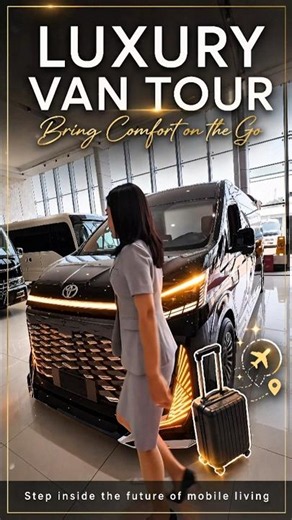 Custom Toyota HiAce 6-seater Caesar Crown edition with its own bathroom. Take a look! #toyotahiace