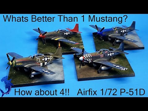 Airfix 1/72 P-51D with a twist! I build 4 of them at once! | Full build video