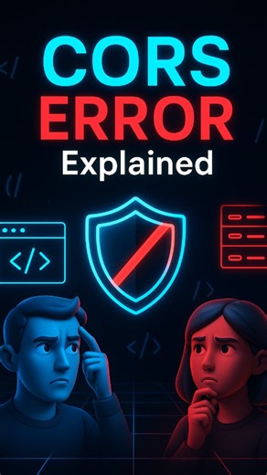 Can U Code on Instagram: "CORS error again? 😩 Let’s break it down in the simplest way possible — finally understand WHY it happens #cors #corserror #webdevelopment #javascript #codingtips #frontenddeveloper #backenddeveloper #mernstack #devops #api #programmingreels #techreels #debugging #fullstackdeveloper #codinglife #learncoding #developerscommunity #softwareengineer #codersofinstagram #webdev"