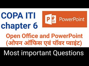 📊 COPA ITI CHAPTER 6 | 🖥️ Open Office &🎞️ MS PowerPoint Most Important MCQ Questions✅ ✨ Exam Guide📘