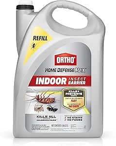 Ortho Home Defense Max Indoor Insect Barrier Refill, Kills Ants, Roaches, Spiders, Fleas and Ticks, 1 gal.