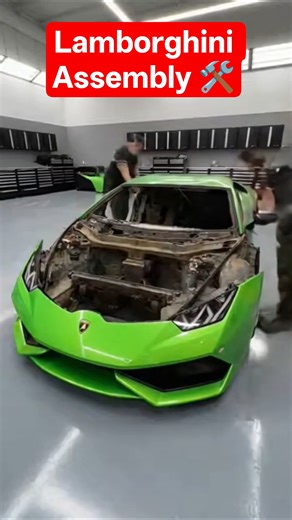 Building a Lamborghini from SCRATCH! 😱🏎️ #Lamborghini #Supercar #CarBuild #Satisfying #Automotive