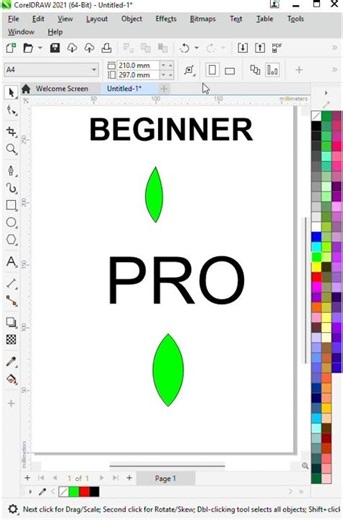 CorelDRAW Leaf Design Beginners Vs Pro ideas 💡 #akgraphics