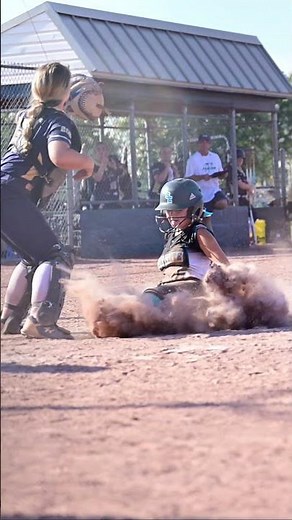 Softball Slow-Motion Magic: Sliding Safe into Home!