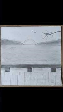 🎨 EASY Realistic Sunset Sketch: Pencil Shading Tutorial for Beginners! 🌅 #shorts #sketch