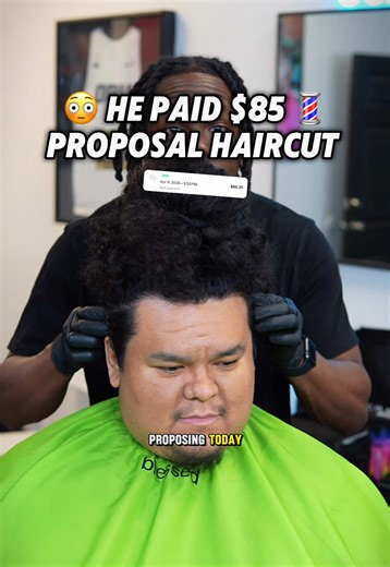 He paid $85 for his Proposal Haircut! 🥶💍💈🔥 #colbeecutz #dallasbarber #dfwbarber #blackbarber #bestbarberindallas