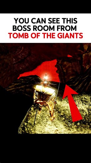 You can see Ceaseless Discharge’s boss room from Tomb of The Giants #darksouls