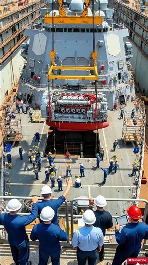 Unprecedented Scale: Mega-engine installation #shorts