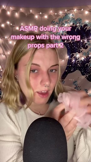 ASMR doing your makeup with the wrong props part 2! full video on my youtube: maddieleighasmr #fyp #asmr #asmrvideo #asmrtiktok #relax #sleep #youtube