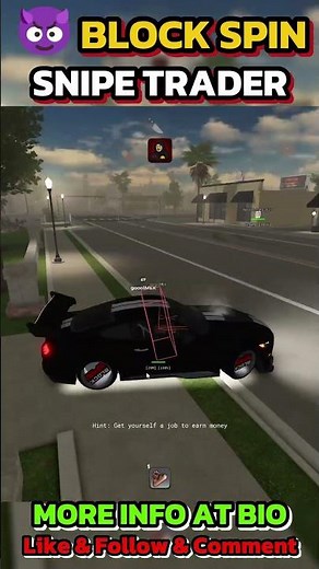 BlockSpin SniperCash Hunting Player Trading Cash 💷 #blockspin #robloxscript