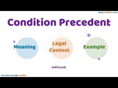 Condition Precedent Meaning Legal Context & Example Legal Terms Simplified @LawMint