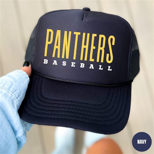 Custom Baseball Team Mesh Back Trucker Hat, Custom Baseball Team Hat, Team Mascot Hat, School Spirit Game Day Hat, Baseball Mom Hat - Etsy