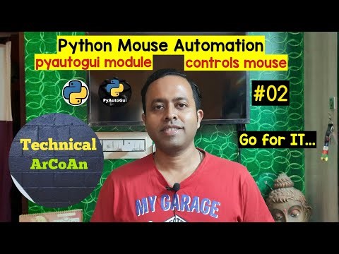 Python Mouse Automation Tutorial (Part-02) | Control Mouse Using Python | moveTo(), click() #python