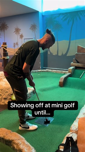 I did give her the line to be fair… #golf #minigolf #putting