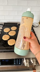 33K views · 28 reactions | Busy mornings just got easier! This pancake mixer + dispenser lets you shake up your batter, pour perfect pancakes with no mess, and even store extra in the fridge for another day. Perfect for those “Mom, I’m hungry!” moments! Comment “PANCAKES” for a link to shop. #MomHacks #BreakfastMadeEasy | Home and Kind | Facebook