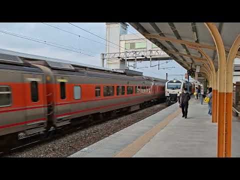 吃新市梅花燈+被偷襲！7201次貨物列車新市通過+144次自強號新市通過