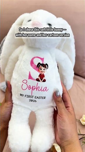 Initial Name Cute Cartoon | Personalized Bunny Plush