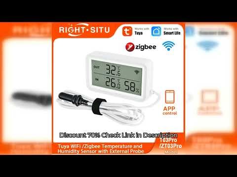 Tuya WiFi Zigbee Temperature Humidity Sensor with External Probe APP Remote Control Workwith Assista