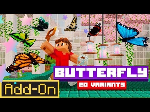 🦋 Raise Butterflies in Minecraft | Butterfly Add-On Review