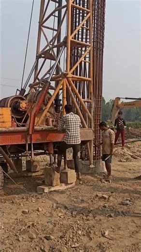 bridge piling machine#road Construction work