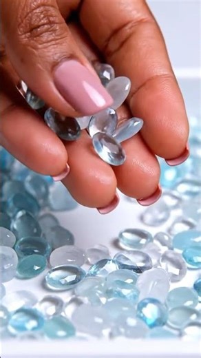 Blue Topaz ASMR — Cold Glass-Like Crystal Sounds ❄️💎