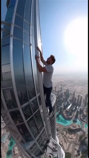 Burj Khalifa Top Climb Gone Wrong 😨 | Real Dubai Footage #usa #shorts #shortvideo