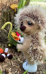 Jeż ❤️ wzór szydełkowy plik PDF( opis krok po kroku zdjęcia z procesu szydełkowania jeżyka) | BLUE STAR pattern toys