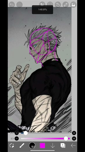 The FASTEST way to draw Anime! (How to draw) #art#shorts#drawing #anime