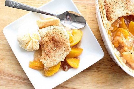 Peach Cobbler with Pillsbury Pie Crust