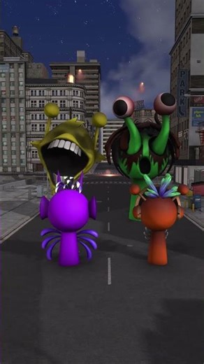 😨 Two Small Sprunkis vs Giant Sprunkis! #animation #sprunk #shorts